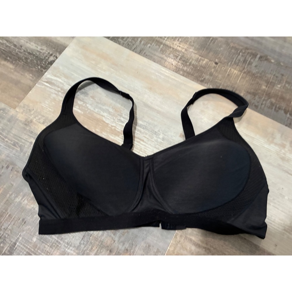 Hanes Ultimate Cool Comfort Wire Free Bra Black Mesh Trim MHW507 Size XL+